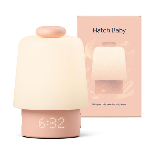 Hatch Baby Sound Machine, Night Light | Hatch Baby | Sleep Support | Registry Essential, Routine Builder, Time-to-Rise Alarm Clock, White Noise, Nursery Stories, Toddler Kids (Wi-Fi) (Peach)