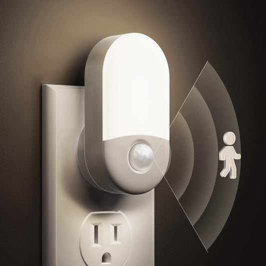 L LOHAS LED Night Light, Adjustable Brightness Night Light, Daylight Bright White Nightlight Plug in for Nursery Kids Bedroom Bathroom Nightlight, 4 Pack