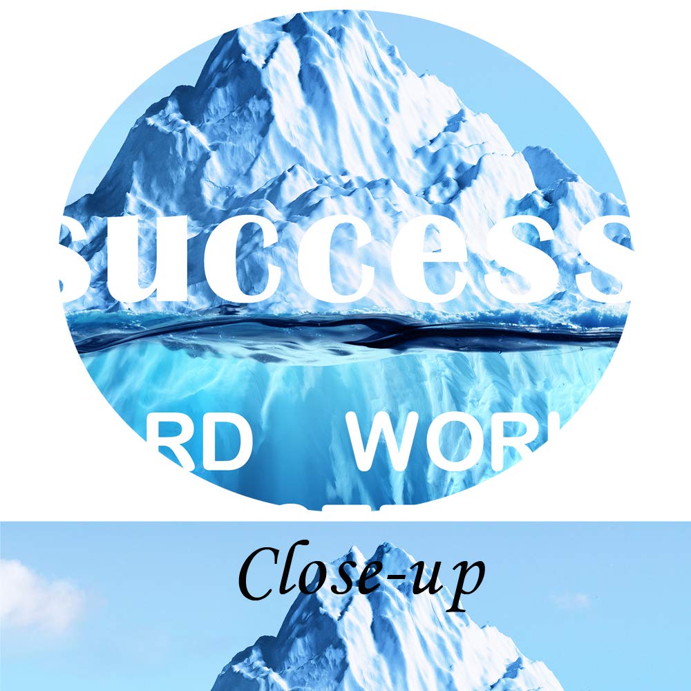 KREATIVE ARTS - Canvas Quotes Wall Art Success Inspiration Motivation Iceberg Poster Stretched Gallery Wraps Giclee Print Ready to Hang for Office and Home Decor 24x36inch