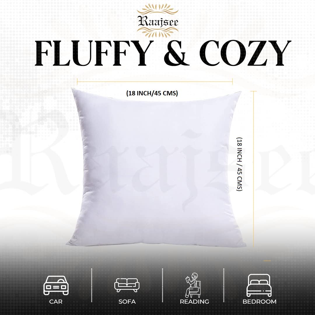 16x16 Pillow Inserts Set of 2, Firm and Fluffy Down Alternative Throw Pillows for Couch, Pillow Stuffing for Couch Sham Filler, Pillow Forms 16x16