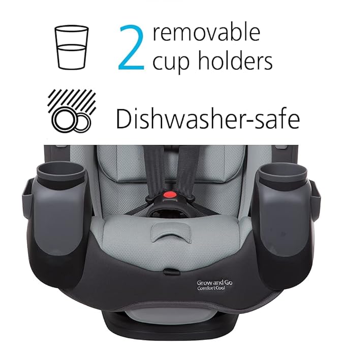 Safety 1st Grow and Go Comfort Cool All-in-One Convertible Car Seat, Rear-Facing 5-50 lbs, Forward-Facing 22-65 lbs, and Belt-Positioning Booster 40-100 lbs, Pebble Path