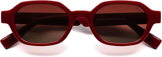 SOJOS Retro Polarized Hexagon Sunglasses for Women Men, UV400 Trendy Rectangle 70s 80s 90s Shades SJ2389