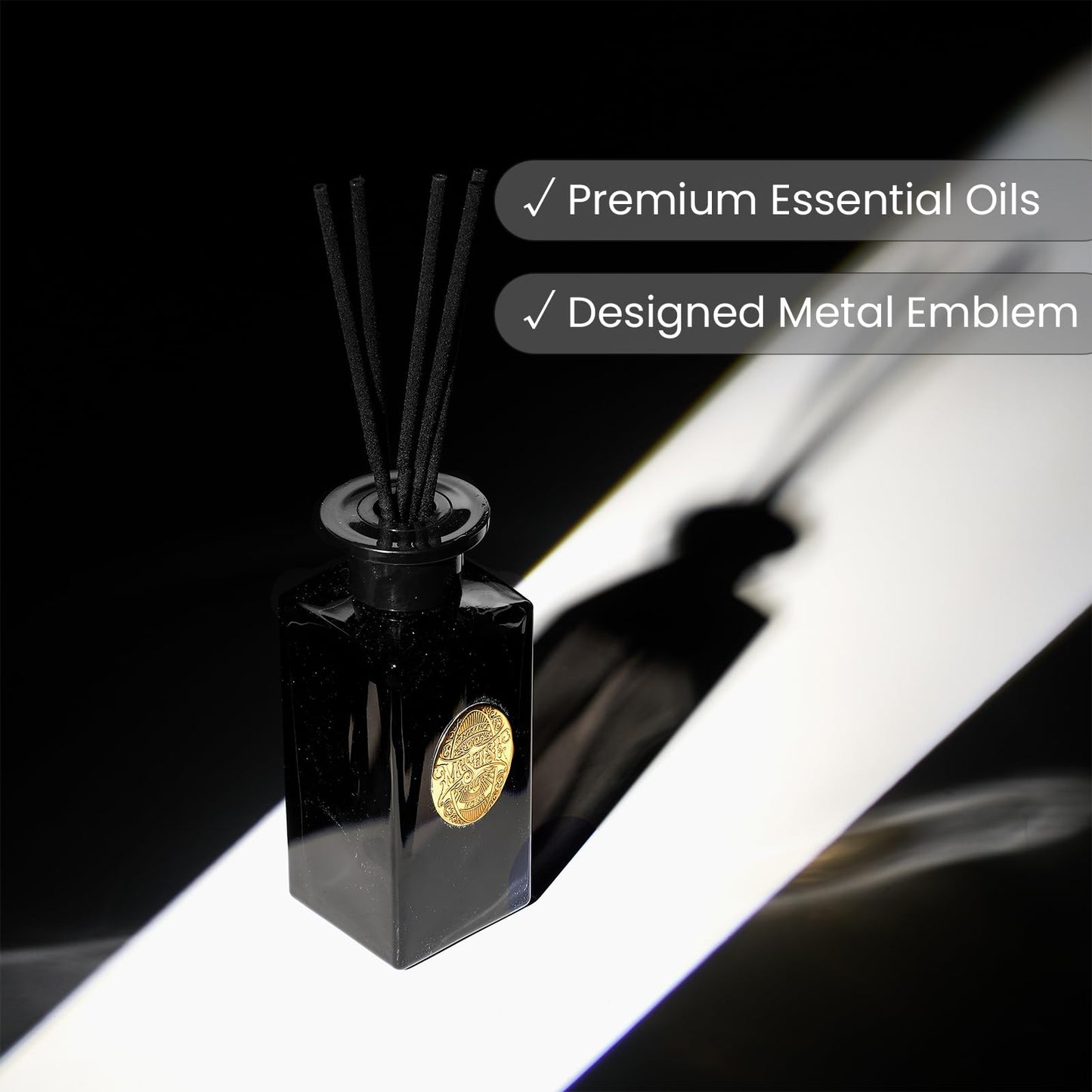 M&SENSE 6.3 oz Reed Diffuser Set for Home| Sandalwood Vanilla Oil Diffuser with Sticks | Hotel Collection Non-Toxic Essential Oil |Home Diffuser for Bedroom Bathroom Living Room