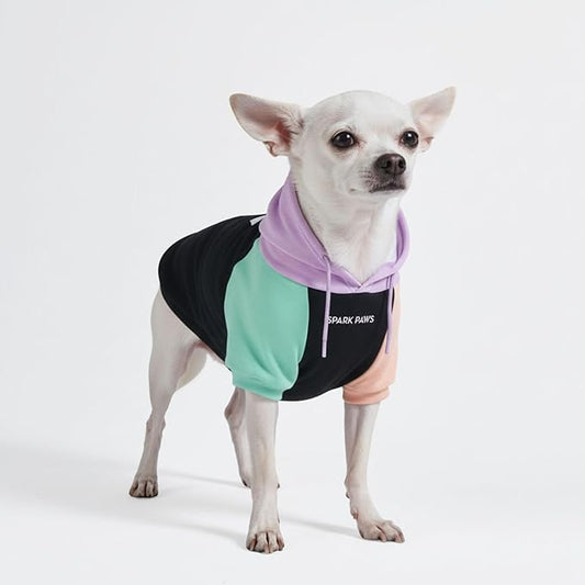 Spark Paws Dog Hoodie – Premium Dog Sweater for Small, Medium, and Large Dogs | Warm Outfits for French Bulldogs, Pitbull, Puppy, Winter Jacket Alternative - Cyber Punk - S
