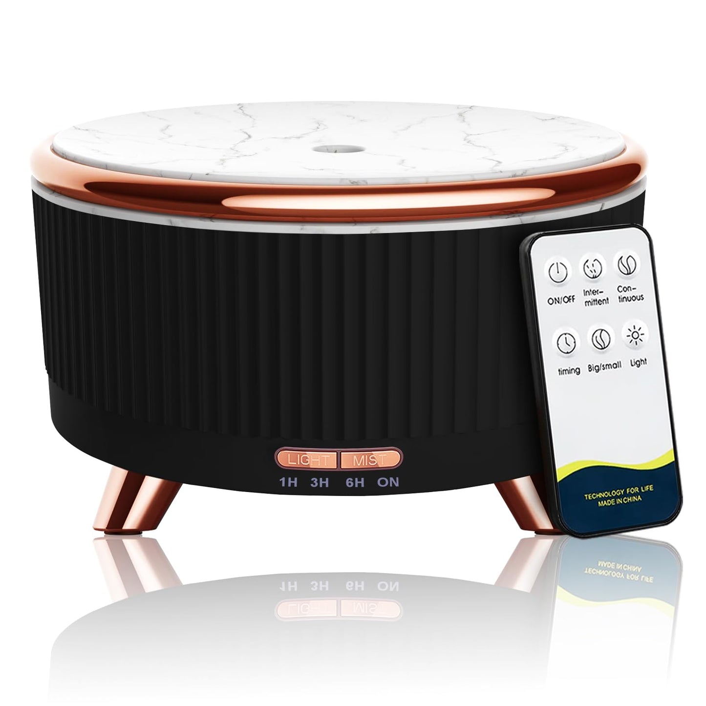 Diffusers for Essential Oils Large Room, 500ml Aromatherapy Diffuser Cool Mist Humidifier with Remote Control,7 Colors Lights & 4 Mist Mode Waterless Auto Off for Women Office Home