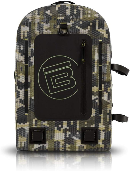 BOTE Highwater Backpack Waterproof Outdoor Zipper Dry Bag 28 Liter Capacity Molle Straps Fully Submersible Watersports Kayaking Fishing Hunting Boating