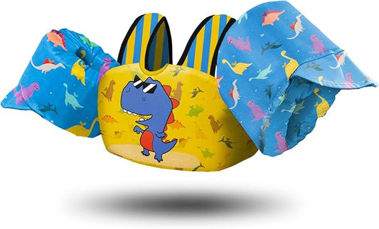 Chriffer Kids Swim Vest Life Jacket for 30-55 Pounds Boys and Girls, Toddler Floaties with Shoulder Harness Arm Wings for 2,3,4,5,6,7 Years Old Baby