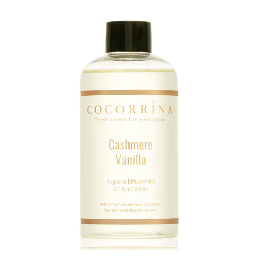COCORRÍNA Reed Diffuser Refill - Cashmere Vanilla 6.7 Fl.oz Reed Diffuser Refill with 8 Sticks