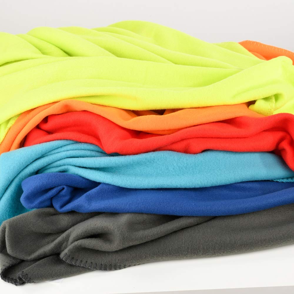 Special SG Glory Fleece Blanket Bulk Pack of 6 Cozy Fleece Throw Blankets 50x60 Warm Soft Lightweight Breathable Pet-Friendly for Deco Bed Sofa Kids Wedding Gifts Camping (Assorted)