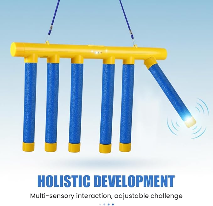 Reflective Drop Stick Challenge Game, 2026 New Hand Eye Coordination Reflex Training Toy, 3 Adjustable Speed Modes, Catching Sticks Game for All Ages (Yellow)