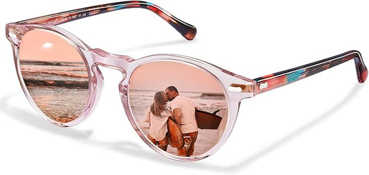 CARFIA Polarized Sunglasses for Women UV Protection Small Face Acetate Frame CA5288