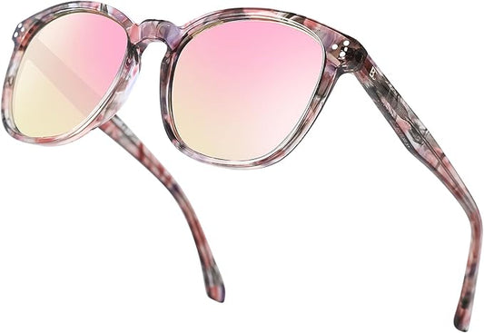 Polarized Sunglasses For Women UV - Protection Womens Trendy Fashion Large Shades With Acetate Frame BC2110