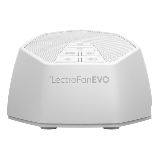 Adaptive Sound Technologies LectroFan EVO - Non-Looping Sound Machine for Sleep - Soothing Noise - Convenient Sleep Timer - Lightweight Build - USB-Powered - White