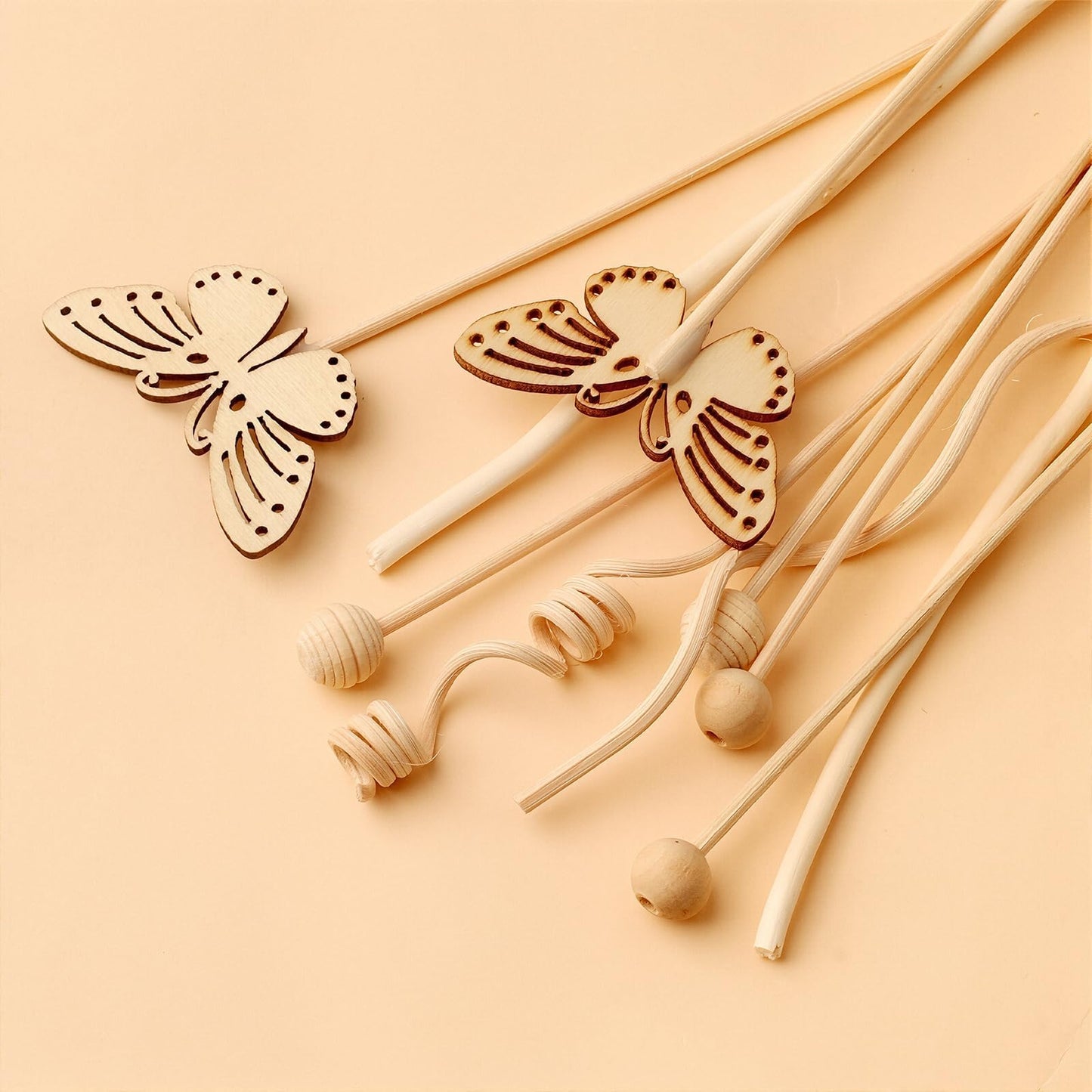 10Pack Reeds for Diffuser, Reed Fragrance Diffuser Flower Set, Reed Diffuser Stick, Fragrance Diffuser Replacement Rattan Stick, Rattan&Handmade Refill Replacement Sticks for House Bedroom Office ﻿