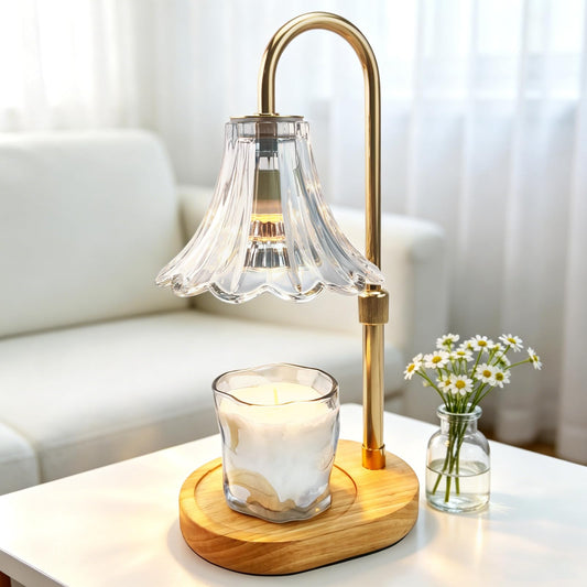 Banbanda Candle Warmer Lamp with Timer: 2026 Mothers Day Gifts for Women, Adjustable Candle Warmer with 2 Bulbs, Flower Candle Lamp for House Warming Room Decor