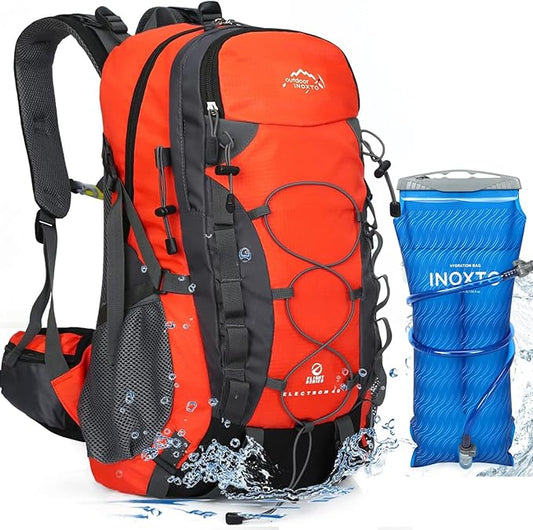 INOXTO lightweight Hiking Backpack 35L/40L Hiking Daypack with Waterproof Rain Cover for Travel Camping Outdoor Men and Women