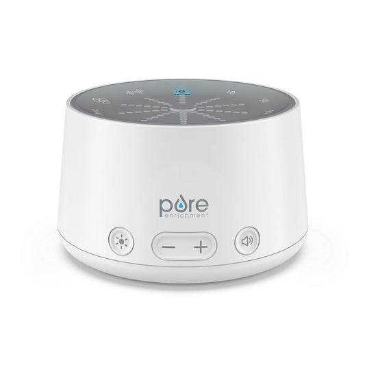 Pure Enrichment Doze Sound Machine and Sleep Light - 6 Soothing Sounds, Relaxing Pulse Light, Auto Sleep Timer, and Built-in USB Charger - All-Natural Sleep and Stress Reliever