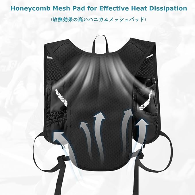 YAPJEB Hiking Hydration Vest Backpack 5L Lightweight with 2L Water Pack Bladder Daypack for Men Women Cycling, Running, Hiking and Biking (01 Grey 5L + 2L Bladder)