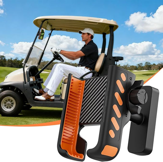 Magnetic Golf Cart Phone Holder Mount Compatible with iPhone/Galaxy/Google Pixel, Fits EZGO Club Car Yamaha, Ultra Strength Magnet/360° Rotatable/1s Phone Clip Install & Golf Cart Accessories