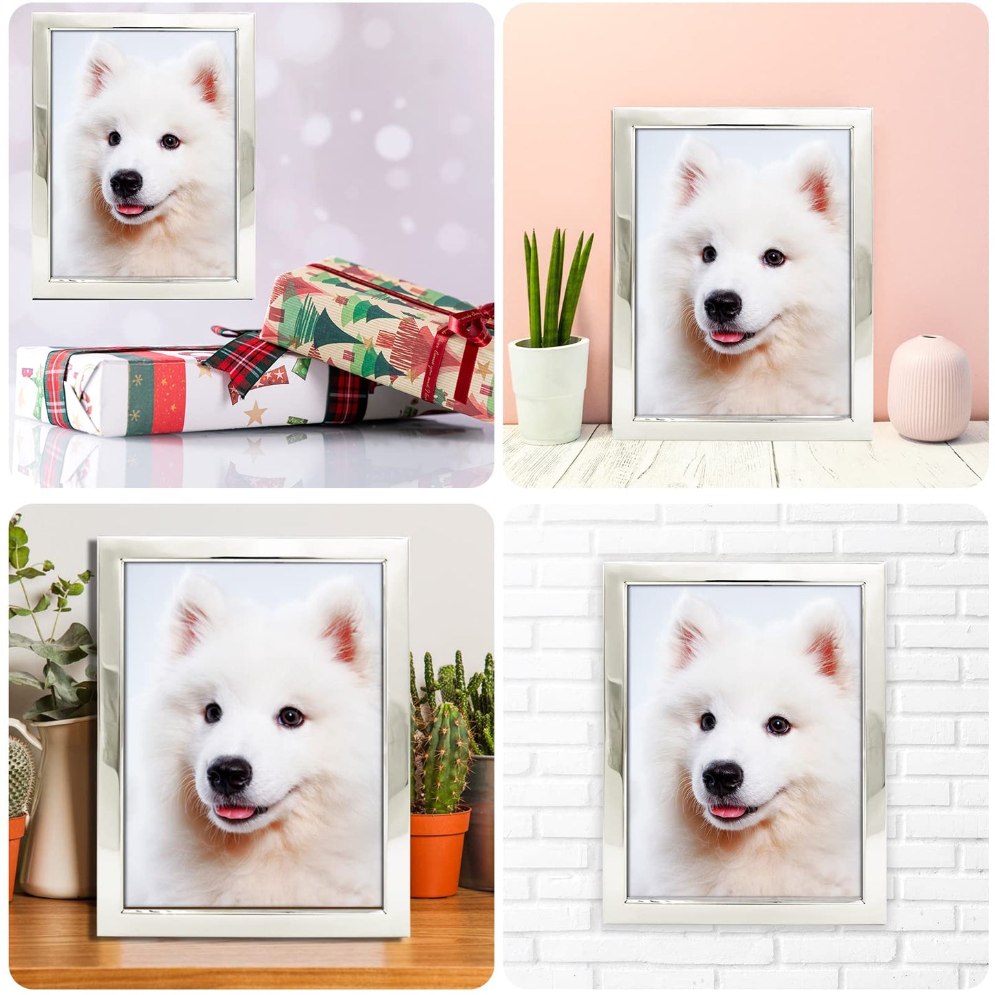8x10 Picture Frames Silver Metal Photo Frames For Tabletop Display and Wall Decoration-Best Gifts For Family