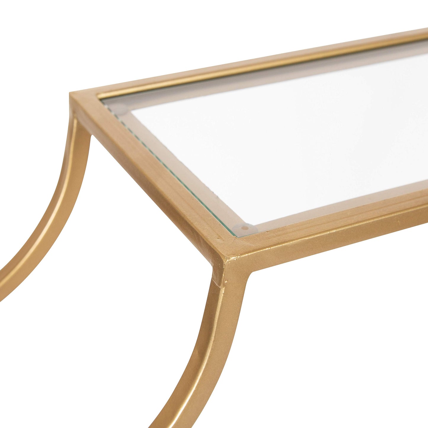 Kate and Laurel Ciel Glam Geometric Wall Shelf, 18 x 24, Gold, Decorative Shelves for Storage and Display