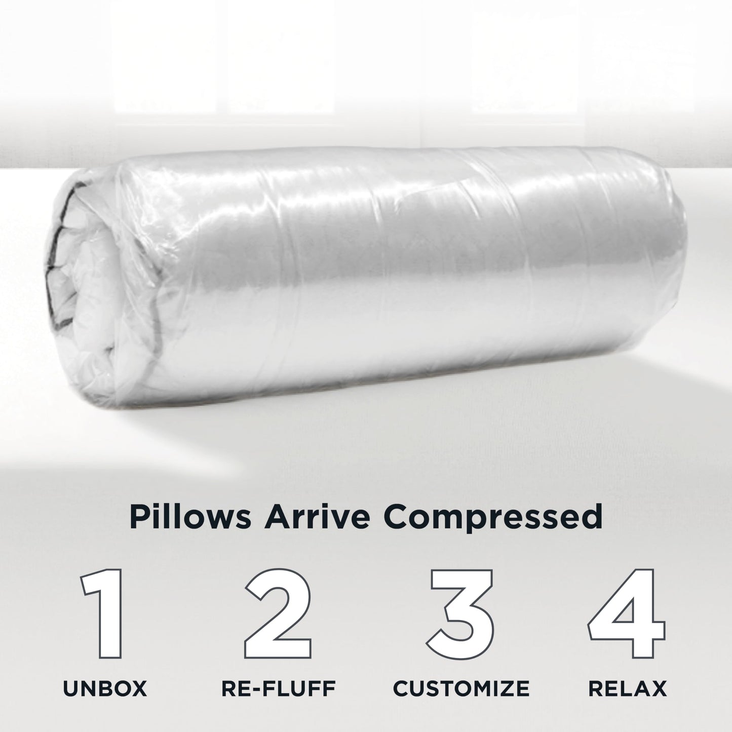  AllerEase Platinum 2-in-1 Adjustable Pillow, CleanBoost Allergen Barrier, Extra Fill, Standard/Queen - 2 Pack