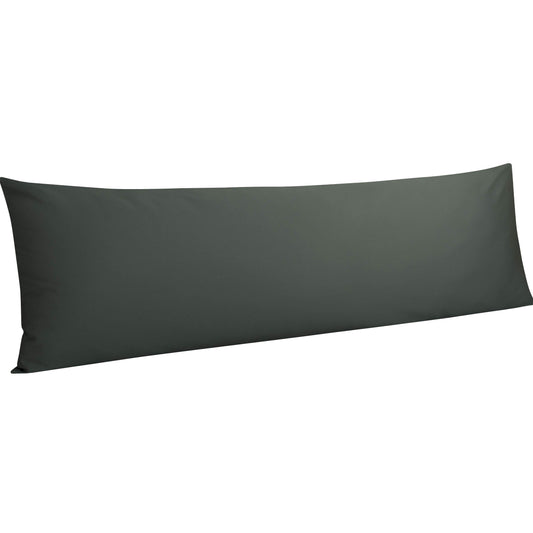 NTBAY Egyptian Cotton Body Pillowcase - 500 Thread Count Cotton Body Pillow Cover - Soft and Breathable Envelope Closure Body Pillowcase for Adults, 20x54 Inches, Charcoal Grey