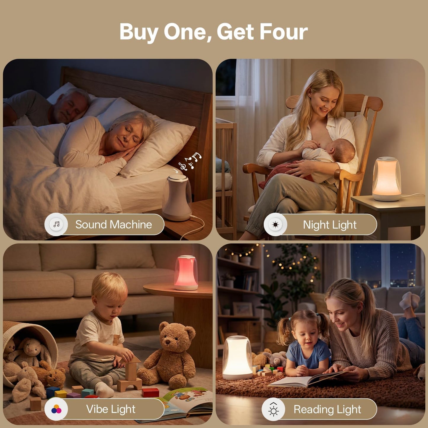 Hotmoon Sound Machine for Sleep Night Light, Lullight White Noise Sound Machine Baby Remote/Touch Control,27 Soothing Sounds Timer Sleep Machine Trainer for Adults Kids Nursery Lullaby Bedroom
