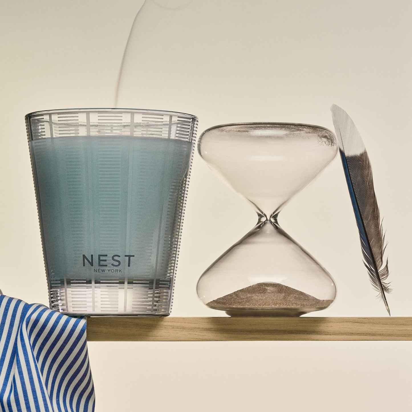 NEST New York Scented Classic Candle, Driftwood & Chamomile - 8.1 oz - Up to 60-Hour Burn Time - Reusable Glass Vessel