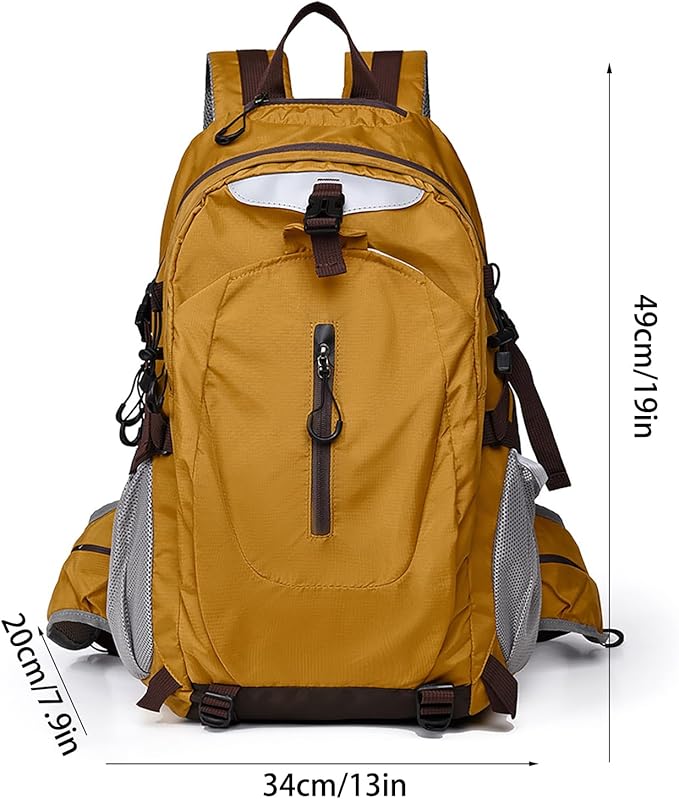 Hiking Backpack Daypack for Outdoor Travel, Lightweight Pack with Multiple Compartments, Unisex for Camping and Daily Use (Black)
