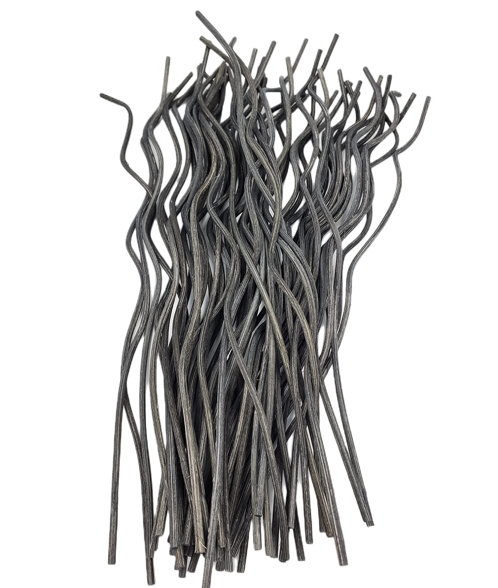 11 inch Wavy Rattan Reed Diffuser Sticks 50PCS Natural Rattan Fragrance Aromatherapy Volatile Replacement RefillEssential Oil Aroma Diffuser Replacements Sticks for own Space (50PCS, Black)
