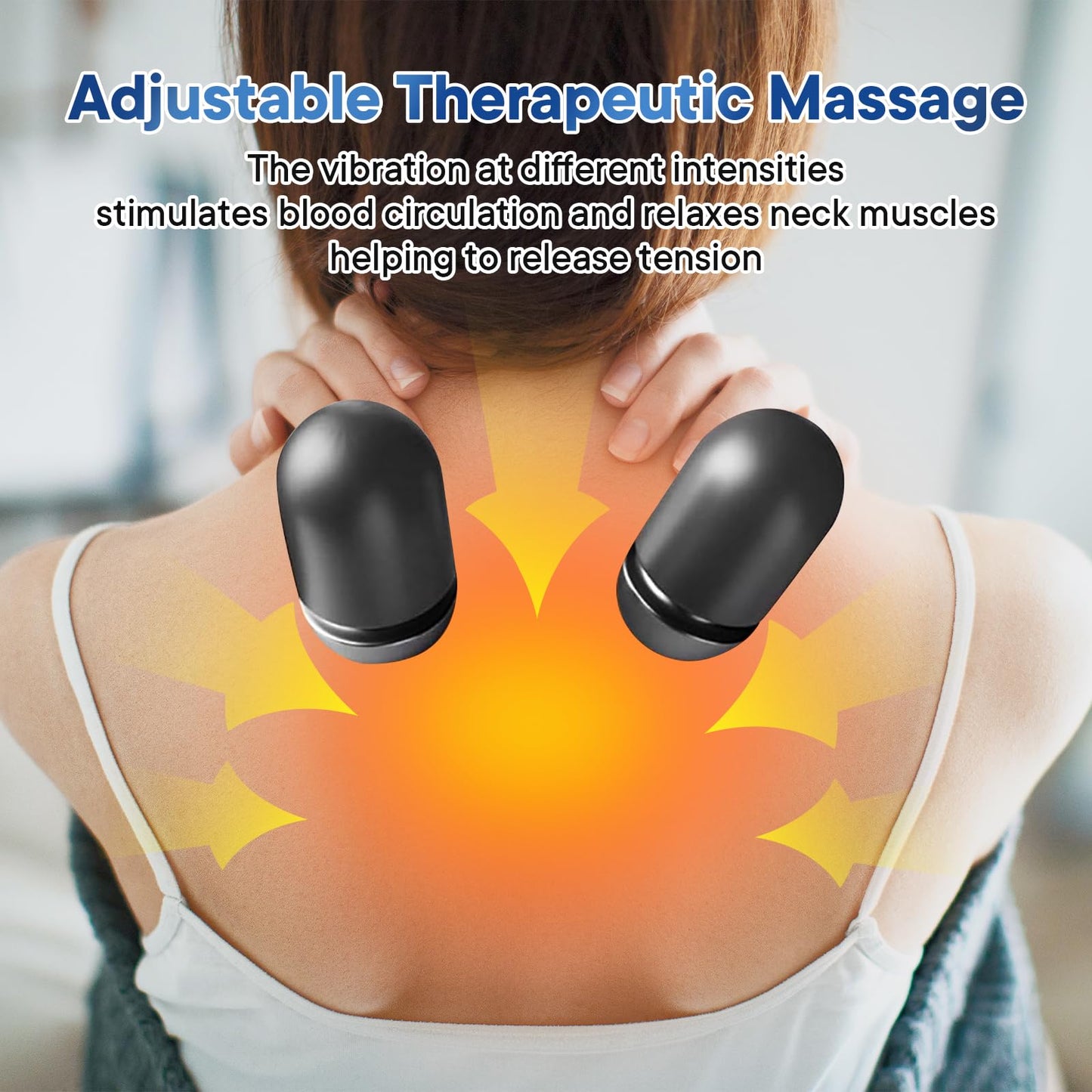 GIFEY Electric Neck Massager Pillow for Pain Relief Deep Tissue, 3-in-1 Rechargeable Neck Cervical Traction Device with Heat, Massage, Electric Stretch, Ergonomic Neck Shoulder Relaxer (Dark Gray)