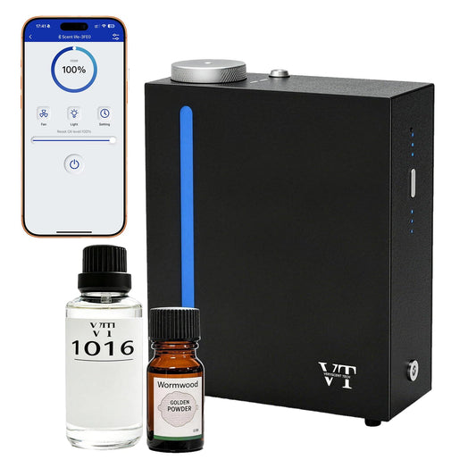 Waterless Essential Oil Diffuser 3000 Sq.Ft Coverage for Large Home,Hotel,Office,Includes fragrance essential oil set.Cold Air Scent Diffuser Machine with Bluetooth App Control,HVAC Fragrance Diffuser