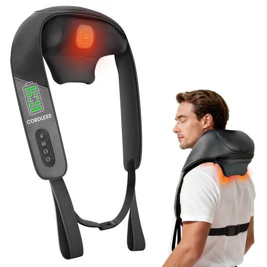 Snailax Neck and Shoulder Massager - 2026 Upgraded Cordless Massagers with Graphene Heating for Sensitive Skin & Even Heat, FSA Eligible, 4D Shiatsu Massager for Pain Relief, Gifts for Father Dad