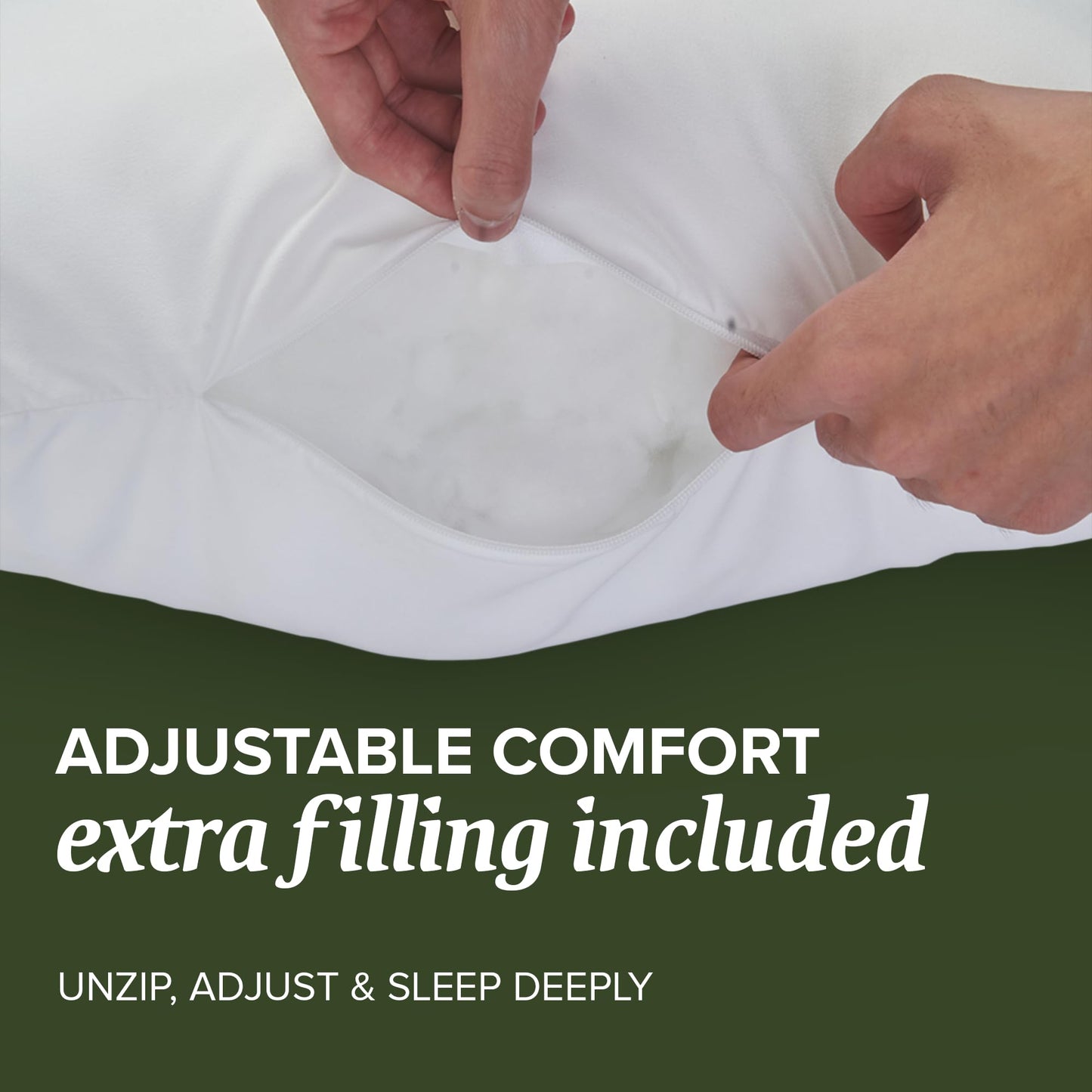 Beckham Hotel Collection Summer Sanctuary Queen Pillow - Cooling Qmax Adjustable Down Alternative Pillow w/Extra Fill, Ideal for Side Back Stomach Sleepers