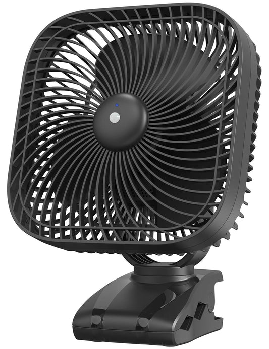 SLENPET 20000mAh Rechargeable Portable Clip-on Fan – Battery Operated, Last 78 Hrs, 4 Speeds with Light & Hook, 8 Inch Personal for Camping, Outdoor, Golf Cart, Stroller & Desk Use