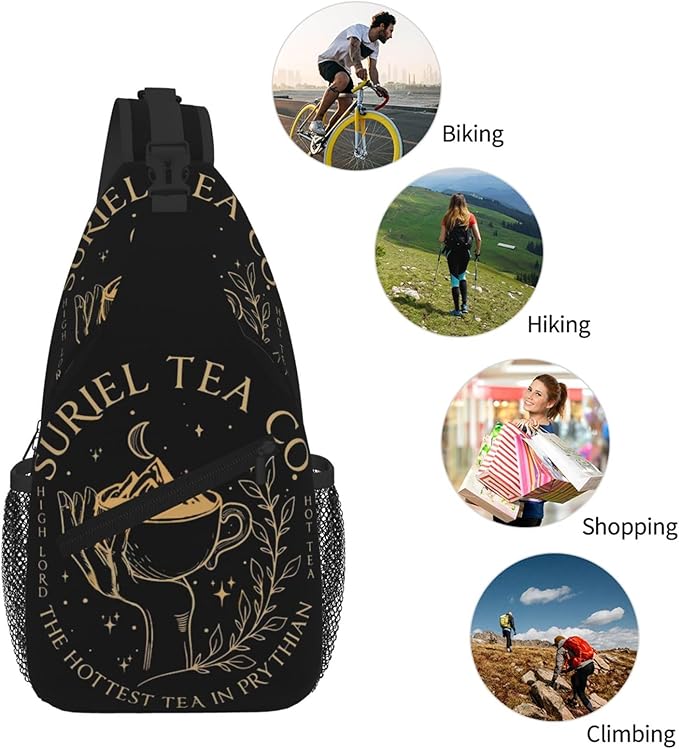 Velaris The City Of Starlight - The Night Court Fantasy Aesthetic Crossbody Bag Trendy Sling Bag Bakpack Casual Chest Bags Daypack For Hiking Walking Travel Running(5)