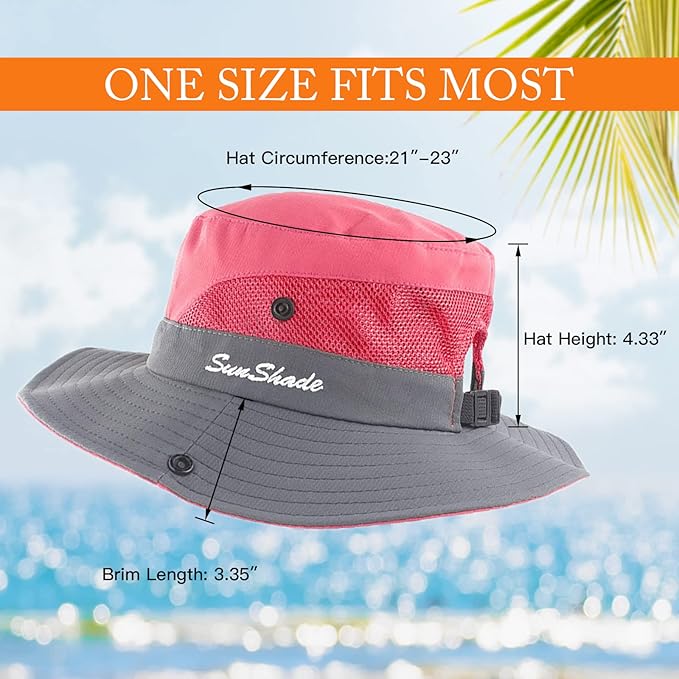 Sun Hats for Women Beach Hat Ponytail Hat Womens Sun Hat with UV Protection Wide Brim