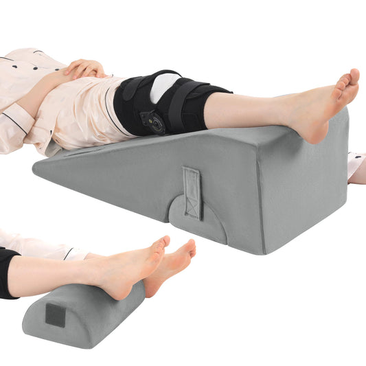 ROYALAY Knee Replacement Pillow, Leg Pillow for Knee Surgery Recovery with Different Height, Leg Surgery Recovery Equipment for Hip Foot Ankle, Single