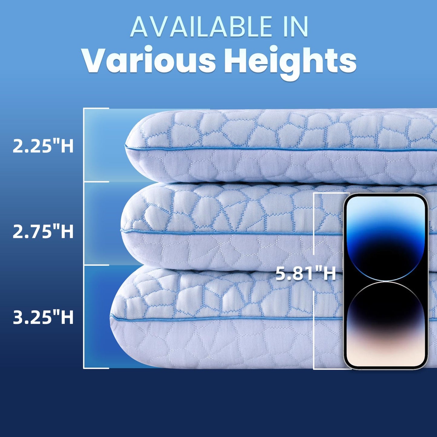 Ultra Thin Flat Pillows for Sleeping,Cooling Slim Memory Foam Pillow 2.25 in Height Ultra Thin Pillow,Low Profile Sleeper Pillows for Stomach Sleeper for Neck and Back Support Stomach sleeping pillow