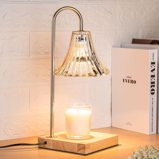 Marycele Candle Warmer Lamp with Timer, Candle Wax Warmer Flower Lamp Dimmable, Birthday Day Gifts for Mom Women, Home Fragrance Accessories for Dorm Room Decor