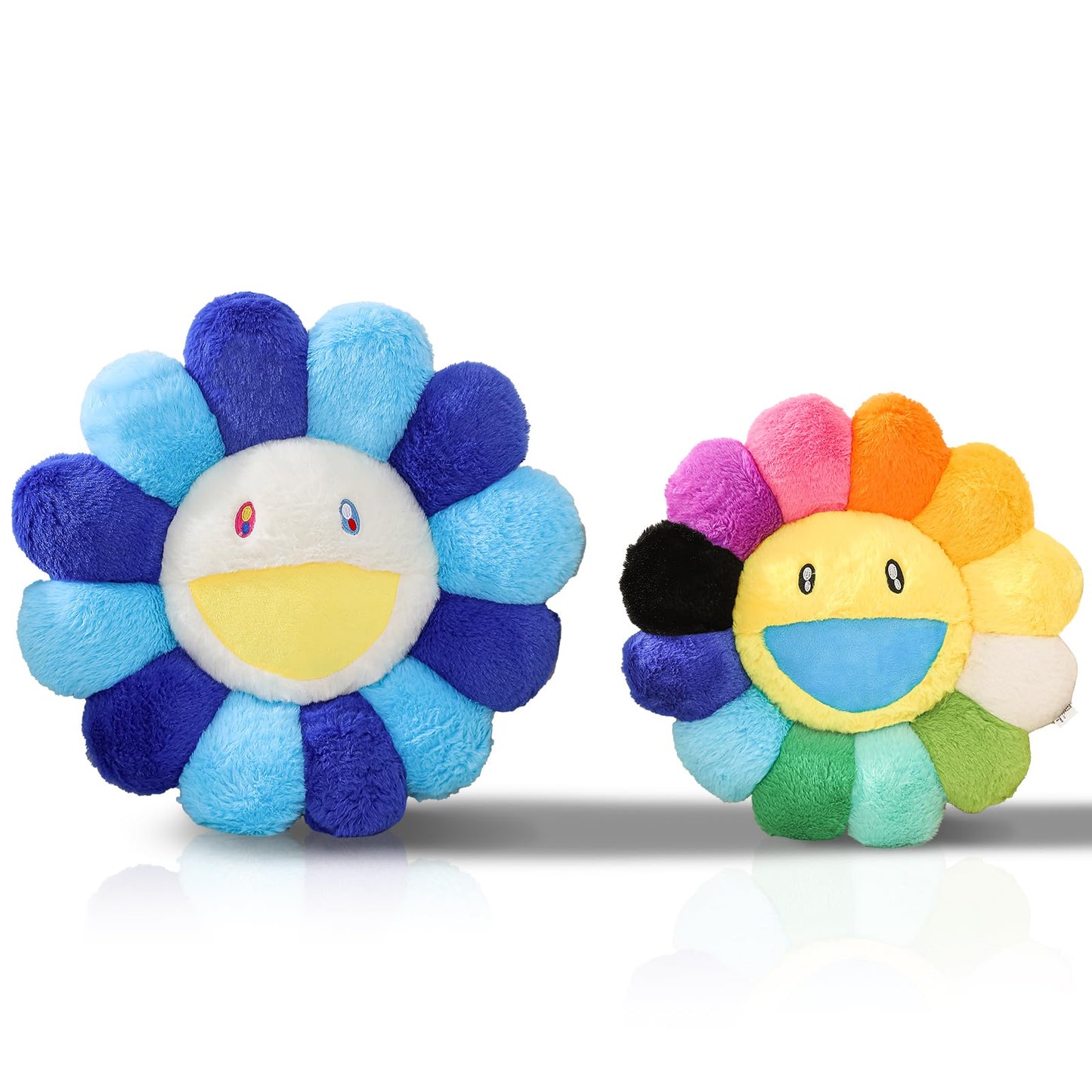 SHINUOER Flower Pillow, Smiley Face Sunflower Plush Pillow, Cute Flower Floor Cushion, Soft Decorative Throw Pillow for Bedroom, Sofa, Car or Dorm Decor
