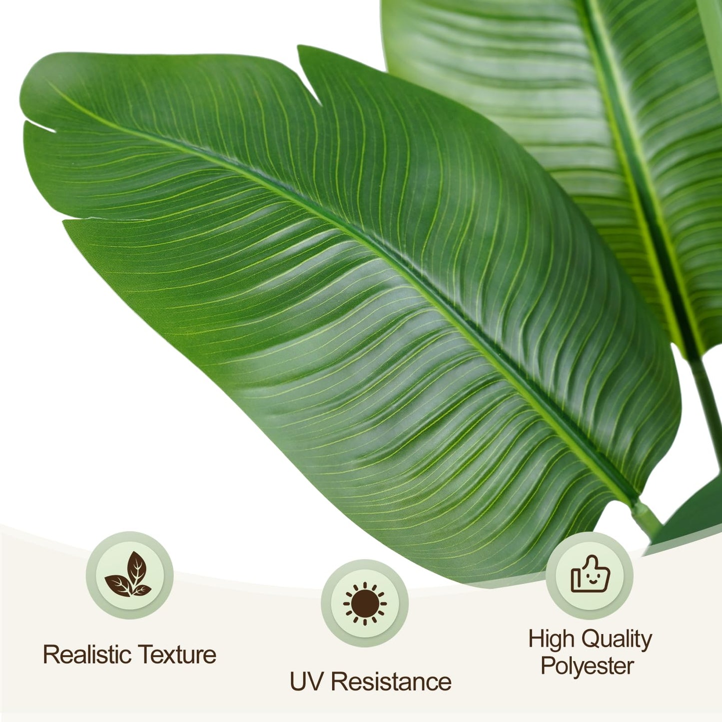 Keeplush Lifelike Bird of Paradise Artificial Plant,6ft Faux Banana Leaf Tree with 13 Trunks - Perfect Indoor Silk Floor Plant for Home Decor in Living Room, Office, and Bedroom 1Pack