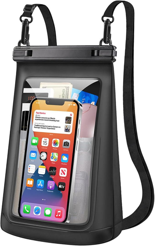 Extra Large Size Waterproof Phone Pouch - [Floating] Water Proof Pouch for iPhone Galaxy Google and More, IPX8 Waterproof Dry Bag for Beach Vacation Belongings