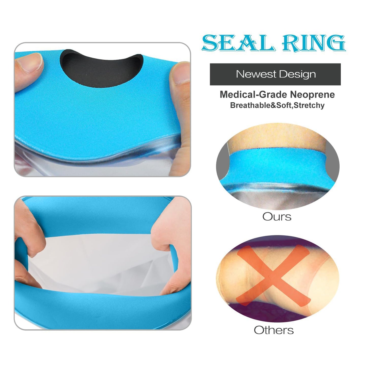 Asunby Waterproof Cast Covers for Shower Leg,Adult leg Protection to Wounds, Keeps Cast and Bandage Dry Bath,Watertight Cast Bag Showering for Surgery Foot, Ankle, Burns Reusable