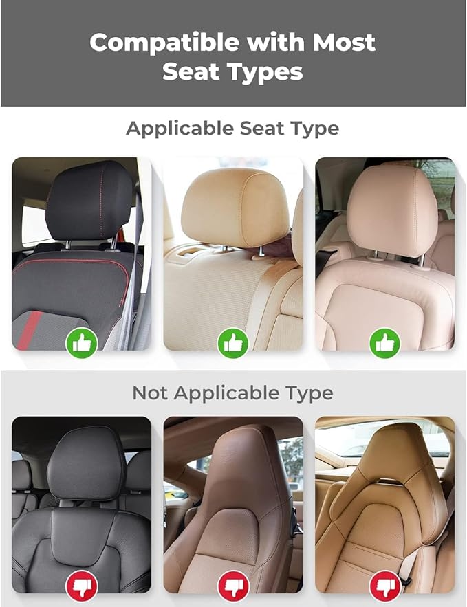 Oshotto Car Back Seat Tray Table – Foldable Auto Backseat Desk for Laptop, Food with Cup Holder, 360 Degree Rotating Adjustable Travel Tray with Phone/Tablet Holder, Universal Fit