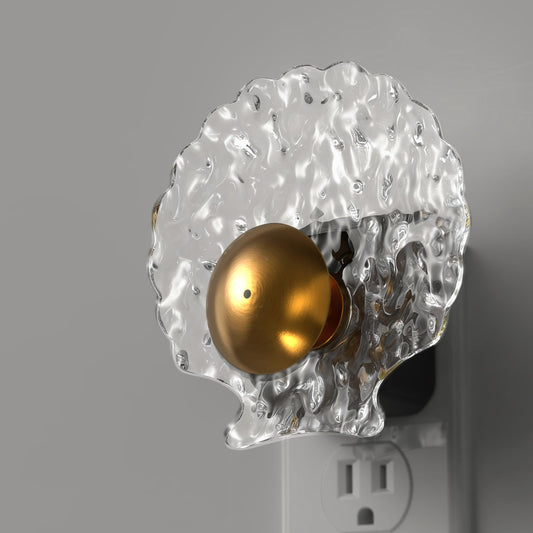 L LOHAS LED Shell Night Light, 2 Pack, Night Lights Plug into Wall, Dimmable Nightlights Plug in with Light Sensor, 0-100LM, 3000K Soft White, LED Nightlights for Hallway Bedroom Stairway