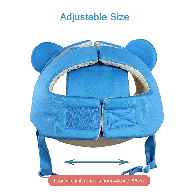Baby Infant Helmet Toddler Headguard Head Protective Cushion Cute Children Adjustable Helmet Hat Harnesses Cap Kid Child Crawl Walk Playing (Blue)