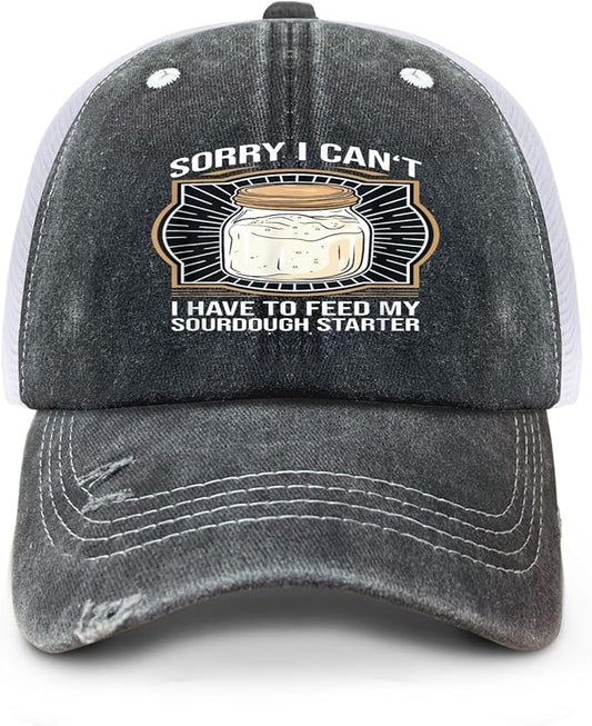 Ask Me About My Sourdough Starter Bread Baking Baker Bakery Hats Beach Cap for