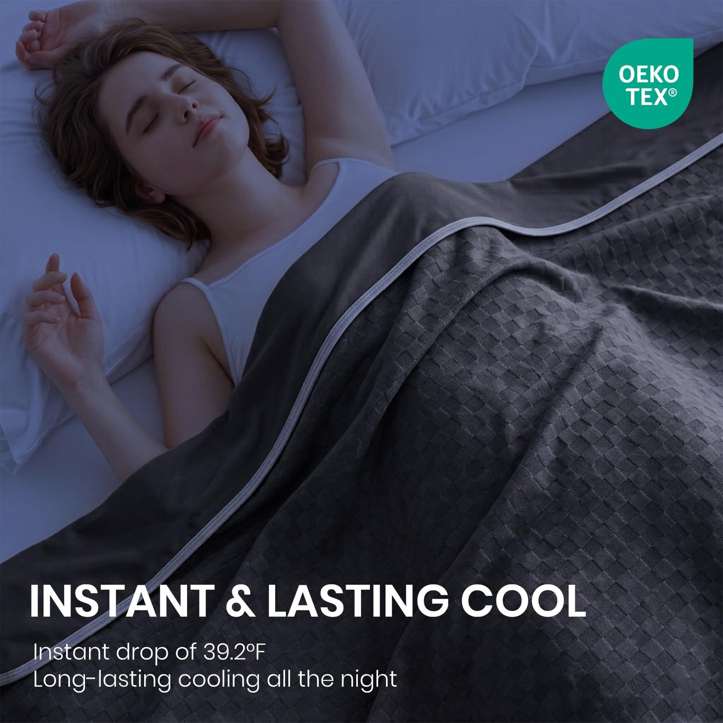 Topcee Cooling Blanket Queen Size- 90"x90" Summer Cooling Blanket for Hot Sleepers Arc-Chill Q-Max >0.45 Cool Fiber, Keeps Cool for Night Sweats, Soft Lightweight Sofa Blankets for Kid Adults